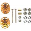 Generic Per Tamiya Per Mini 13-12mm Colorati Doppi Rulli Guida 4WD Auto-2 Pezzi Di Ricambio In Alluminio Leggero Con Cuscinetti Dadi Viti Ricambi RC