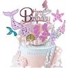 OSDUE 12 Pezzi Decorazione Sirena conchiglia Mermaid Cake Topper per Festa