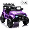 Garvee Auto Fuoristrada Elettrica per Bambini 12V, Telecomando, Viola | 3 marce, LED, musica, avvio graduale, cintura di sicurezza a tre punti, 3-8 anni