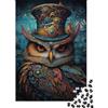 9K4D7V2G Gufo Steampunk Puzzle 1000 Pezzi per Adulti Carta Gioco di Puzzle Stile Meccanico Famiglia Relax Arredo Concentrazione Regalo 38x26cm/1000pcs