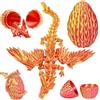 Joycabin Uovo di drago stampato 3D con drago, drago mistico di cristallo nelle ali, giocattolo fidget stampato 3D per bambini, amici, colleghi, compleanno, Halloween, Natale, Pasqua, decorazione