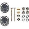 Generic Per Tamiya Per Mini 13-12mm Colorati Doppi Rulli Guida 4WD Auto-2 Pezzi Di Ricambio In Alluminio Leggero Con Cuscinetti Dadi Viti Ricambi RC