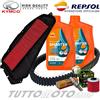 Repsol - HIFLO - NGK - Mitsuboshi Tagliando KYMCO XCiting 400 I-S E4 2016-2021 / Kit Olio Repsol 10W40 Revisione