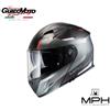 MPH Helmets CASCO MODULARE S RAPTOR SPACE BLACK TITANIUM RED DOPPIA VISIERA MPH H6LD145S