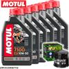 Motul Suzuki GSX 1100 G 1990-1993 Tagliando Olio Motul 7100 4T 10W-50 6 litri filtro