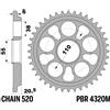 PBR DUCATI MH EVOLUZIONE 900 2003-2003 corona PBR passo 520 38 Denti Ergal Duro