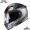 MPH Helmets CASCO MODULARE XL MPH RAPTOR SPACE BLACK TITANIUM RED H6LD145XL