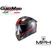 MPH Helmets CASCO INTEGRALE L TIGER CARBON RS RED DOPPIA VISIERA MPH H6IC147L