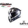 MPH Helmets CASCO INTEGRALE XL TIGER CARBON RS WHITE DOPPIA VISIERA MPH H6IC148XL