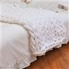MocaDng Coperta in 100% ciniglia lavorata a maglia grossa, calda e lavorata a mano, grande decorazione per la casa, morbida e spessa, per divano, letto, divano, miglior regalo (bianco, 101,6 x 101,6