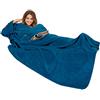 Gözze - Coperta Premium con Maniche e Tasca a Marsupio, 100% Poliestere, 150 x 240 cm - Blu marino
