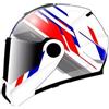 MPH Helmets CASCO MODULARE L ARTRA BIANCO ROSSO BLU DOPPIA VISIERA PINLOCK MPH H6AR167L