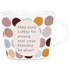 Grafik Werkstatt Grafica, tazza da caffè con 100% vero oro | Tazza in porcellana | 50 ml | Caffè strong, monday short