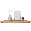 Relaxdays mensola angolare HxLxP: 3 x 40 x 40 cm, Legno di Noce, Portata: 5