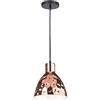 V-TAC Lampadario LED a Cono in Metallo con Portalampada E27 (Max 60W) Colore Oro Rosa a Specchio d: 220mm