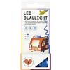 folia 989/2 - Luce blu a LED, 2 pezzi con⌀ 3 x 2,3 cm, frequenza di lampeggio di 3,4 Hz, impermeabile, autonomia fino a 12 ore, incl. 4 batterie e 2 cuscinetti adesivi