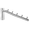 JQK - Appendiabiti pieghevole, in acciaio inox, con braccio oscillante, per appendere vestiti, sistema di asciugatura armadio, organizer cromato da parete, SHR100-CH