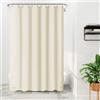 Barossa Design Fodera per tenda da doccia lunga beige, altezza 198,1 cm, 3 magneti e impermeabile, leggera, in PEVA, per vasca da bagno, senza PVC, occhielli in metallo, beige, 182 x 198 cm
