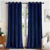 Joydeco Tende oscuranti in velluto blu reale, 228,6 cm, lussuose tende oscuranti con occhielli, 2 pannelli, isolamento termico, oscuranti, per camera da letto, soggiorno, home theatre (52 x 90 L)