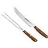 Arcos Serie Nordika - Set 2 Utensili da Barbecue (Coltello Barbecue + Forchettone) - Acciaio Inossidabile Nitrum - Manico in Legno Ovengkol FSC Naturale al 100% - Confezione Riciclata al 100%