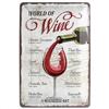 Nostalgic-Art Targa retrò, 20 x 30 cm, World of Wine | in metallo, design vintage, Idea regalo per fan di vino