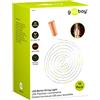 goobay 49854 - Set di 10 luci per bottiglie, 2 m, catena luminosa con 20 LED da inserire in bottiglie, luce decorativa con batterie in sughero, argento, marrone chiaro