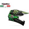 BELL CASCO CROSS BELL MX-9 PRO CIRCUIT REPLICA MONSTER TG. XL NERO/VERDE OPACO B70651
