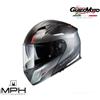 MPH Helmets CASCO MODULARE XXL RAPTOR SPACE BLACK TITANIUM RED DOPPIA VISIERA MPH H6LD145XXL