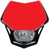 Rtech R-MASKRSNR010 MASCHERINA PORTA FARO FULL LED UNIVERSALE V-FACE NERO ROSSO