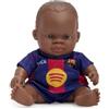 Miniland Bambolotto FC Barcelona 21 cm Pelle scura n. 10 Divisa ufficiale