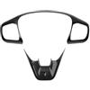Generico Rifiniture interne per auto Rivestimento Del Pannello Volante Per Ford Per Fiesta MK8 2017-2021 Per Per Focus MK4 2019-2023 ABS Cornice Pulsante Controllo Sterzo Auto Interni(Carbone nero)