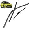 FUJIUM Tergicristalli Personalizzati per VW Golf 8 2020-2024 26+18+10, Spazzole Tergicristallo Parabrezza Auto Set di Spazzole Tergicristallo Parabrezza Anteriore Kit Accessori