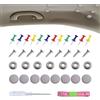 Generico Kit di riparazione del cielo, Set di sostituzione del rivestimento padiglione con clip per rivetti a pressione da 130 pezzi, Fibbia di riparazione per fissaggio in tessuto a soffitto Fibbia per ri