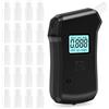 Bafiwu Misuratore di alcol con 20 bocchini, misuratore di alcool professionale con display LCD digitale e sensore semiconduttore