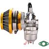 GOOFIT Carburatore Minimoto con Filtro Aria 44mm del Filtro Carburante Sostituzione per 2 Tempi 43cc 47cc 49cc Pit Bike Mini Quad ATV Scooter Oro