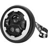 Shkalacar Faro LED per Moto da 7 Pollici con Contenitore per alloggiamento e indicatori di direzione abbaglianti/anabbaglianti DRL Occhi angolari Faro LED Rotondo da 7''