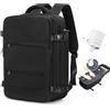 HPLQQ Zaino Easyjet Sottovuoto Bagaglio a Mano Donna Zaino da Viaggio Borse da Cabina per Easyjet Uomo per Laptop 15.6 Pollici Trekking Casual Daypack,E01-Nero