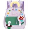 Wamantic Zaino Personalizzato Bambino con Nome Zainetto Asilo con Design Fungo per Nido e Materna Cartella con Pochette Regali per Bambini e Bambine