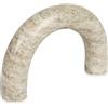 Creative Co-op Mensola da tavolo ad arco in marmo, decorazione beige