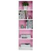 Furinno Luder, libreria a 5 cubi, con ripiano aperto, 23,9 x 40,13 x 132,08 cm, per soggiorno, camera da letto, casa, ufficio, bianco/rosa
