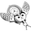 JOINPAYA Orologio da Tasca Gufo Retro Argento in Lega e Quarzo, Orologio Decorativo Creativo Forma a Gufo, Regalo per Amici e Famiglia