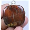 60.40 KT Legno Diaspro Gemma 925 Pendente Argento Sterling Gioielli Certificato