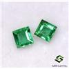 SBI Gems Smeraldo Naturale Taglio Quadrato Paio 2.70x2.70 MM 0.29 Cts Non Trattato Loose