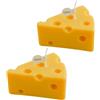 NatureMan Confezione da 2 candele profumate a forma di formaggio, candele decorative in cera di soia per foto, compleanno, matrimonio, festa, regalo, per meditazione, sollievo dallo stress, bagno, yoga