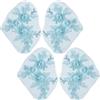 CABODYALS 4 pz. Applique In Pizzo Floreale Azzurro, Ricamo Floreale In Poliestere, Toppe In Tulle, Vintage, 3D, Ricamate, In Tinta Unita, per Cucire, Realizzare Abiti, Artigianato, Forniture per Spose