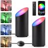 Lam(MS)pen LED Uplight Spot 9W RGBW da Alluminio Terra con Interruttore 2pcs