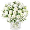 DEMIUKO Bouquet di peonie, 3 pezzi di fiori artificiali bianchi