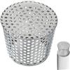 KMQRDZi Grondaie in acciaio inox, protezione per grondaie, protezione dalle foglie, per scarico del tetto piano, scolapiatti e tubi di scarico, filtro in acciaio inox 304 (90-100 mm)