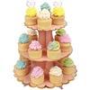 MengH-SHOP Espositore per cupcake a 3 livelli, in cartone, supporto per torta per bambini e feste di compleanno a tema