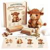 Generic Kit fai da te con topolino patchwork, set da cucito fatto a mano con tessuto floreale, imbottitura, bottoni, grazioso ornamento per topi fai da te, per adulti, principianti, regalo per compleanni
